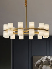 Alabaster Cylinder Chandelier
