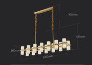 Alabaster Linear Chandelier