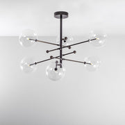 Aero Vertical Glass Globe Chandelier 6 - Light 55.63