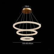 Halo Modern Clear Crystal Ring Chandelier