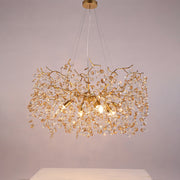 Modern Crystal Branch Chandelier for Foyer Entryway  31.5