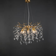 Leek Gold Crystal Branch Chandelier 24