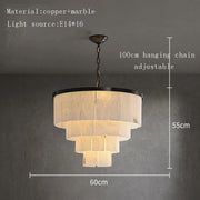 Black Copper Alabaster Chandelier