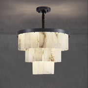 Black Copper Alabaster Chandelier