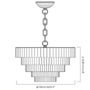 Black Copper Alabaster Chandelier