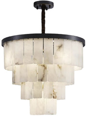 Black Copper Alabaster Chandelier