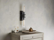 Andreas 2-Light Glass Wall Sconce