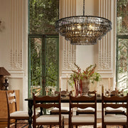 Amor 4-Tier Ghiaccio Glass Round Chandelier 36