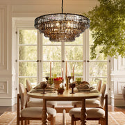 Amor 4-Tier Ghiaccio Glass Round Chandelier 36