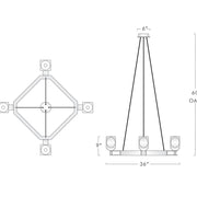 Olga Square Chandelier