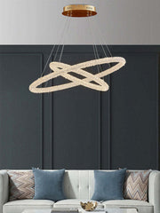 Halo Modern Clear Crystal Ring Chandelier