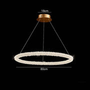 Halo Modern Clear Crystal Ring Chandelier
