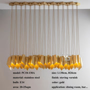 Bronze Fold Linear Chandelier