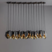 Bronze Fold Linear Chandelier