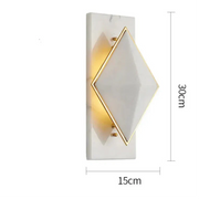 Geometric Alabaster Wall Sconce