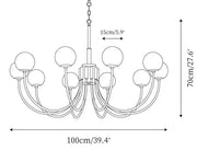Copper Alabaster Chandelier