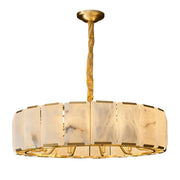 Round Alabaster Halo Chandelier