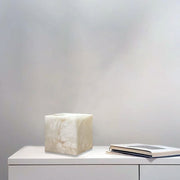Cube Alabaster Table Lamp