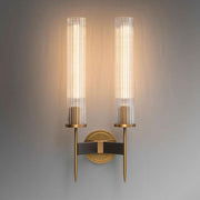 Candles Glass Shade 2-Head Wall Sconce