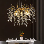 Leek Gold Crystal Branch Chandelier 24