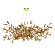Green/Brown Ginkgo Chandelier Style A