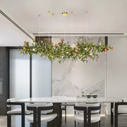 Green/Brown Ginkgo Chandelier Style D