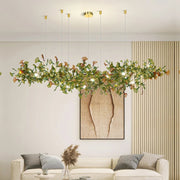 Green/Brown Ginkgo Chandelier Style D