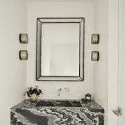 Hand-Forged Metal Open Beveled Mirror
