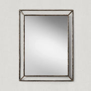 Hand-Forged Metal Open Beveled Mirror