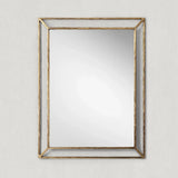 Hand-Forged Metal Open Beveled Mirror