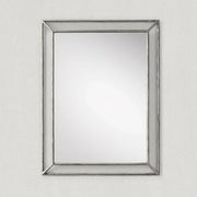 Hand-Forged Metal Open Beveled Mirror