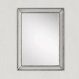 Hand-Forged Metal Open Beveled Mirror