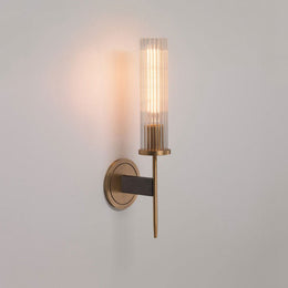 Candles Glass Shade Wall Sconce