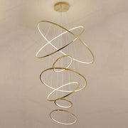 Custome Color Modern Bronze Multi Rings Chandelier