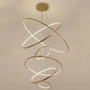 Modern Gold Multi Rings Chandelier