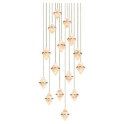 Gem Circular Cluster Alabaster Chandelier 15