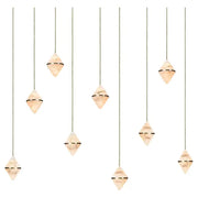 Gem Rectangular Alabaster Chandelier 9