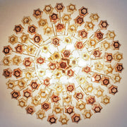 Prismatico 91 Elements Amber And Amethyst Compact Glass Chandelier 25