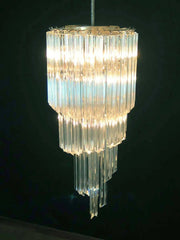 Murano Chandelier – Spiral – 54 prisms – Transparent