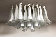 Murano Ceiling lamp – 64 petals – Transparent/White