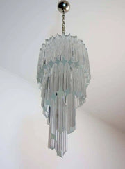 Murano Chandelier – Spiral – 54 prisms – Transparent