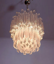 Murano Chandelier – 107 prisms – Transparent