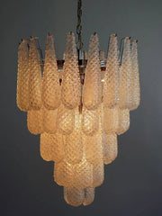 Murano Chandelier – Drop – 52 glasses – Transparent