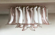Murano Ceiling lamp – 64 petals – Pink/White