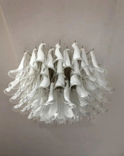 Murano Ceiling lamp – 64 petals – Transparent/White