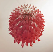 Murano Chandelier – Triedri – Pink – 242 prisms