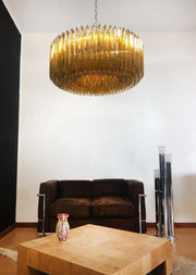 Murano Chandelier – Triedri – 391 prisms – Amber