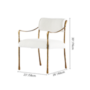 Hand-Forged Metal Retro Copper Iron Frame Dining Chair