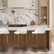 Hand-Forged Metal Bar Swivel Counter Stool