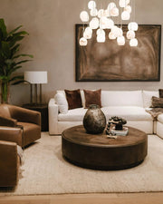 Ewen Natural Alabaster Round Chandelier 48